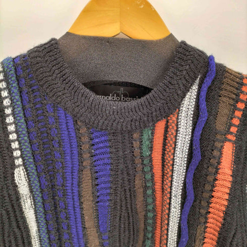 arnaldo bassini アクリル混 3Dニットセーター メンズ JPN:M